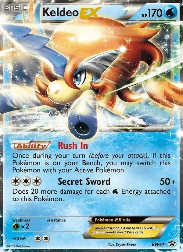 Keldeo-EX #BW61 BW Black Star Promos PSA 10