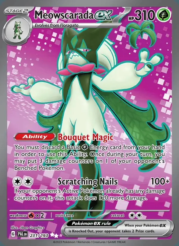 Meowscarada ex #231 Paldea Evolved PSA 10