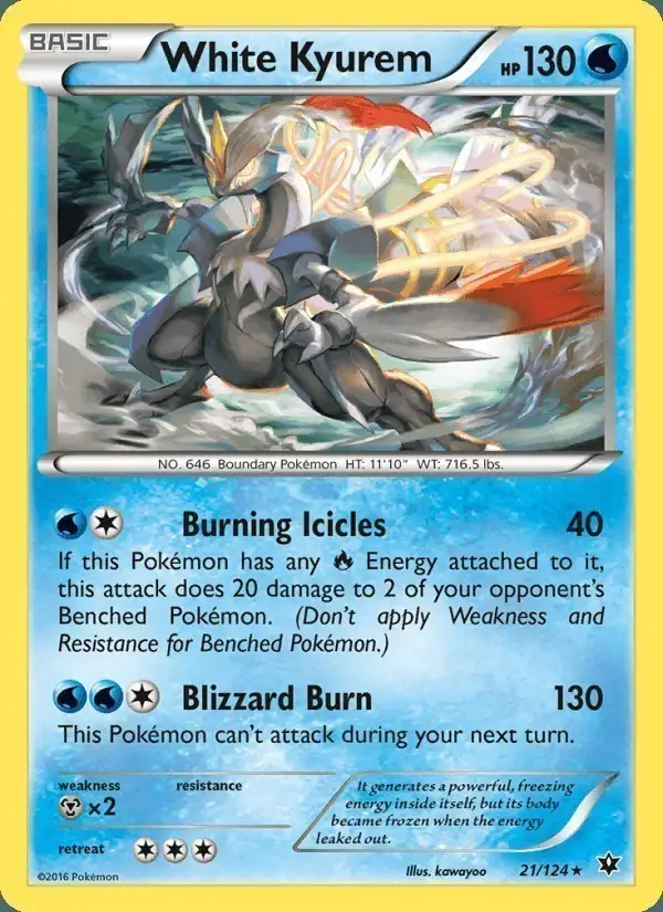 White Kyurem #21 Fates Collide PSA 10