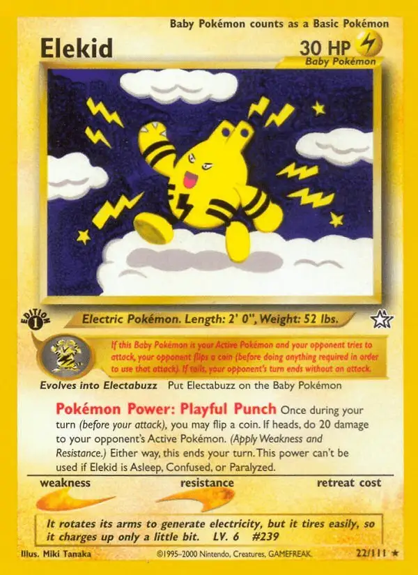 Elekid #22 Neo Genesis PSA 10