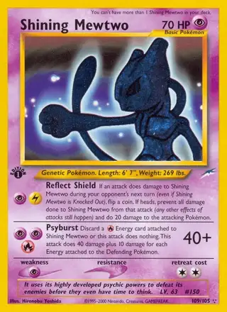 Shining Mewtwo #109 Neo Destiny PSA 10