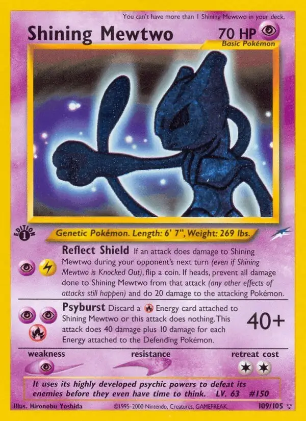 Shining Mewtwo #109 Neo Destiny PSA 10