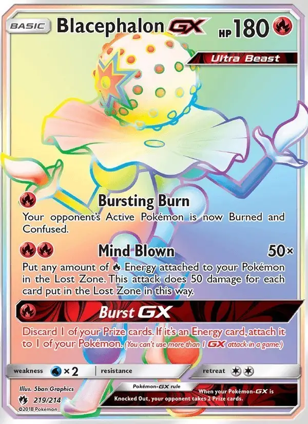 Blacephalon GX #219 Lost Thunder PSA 10