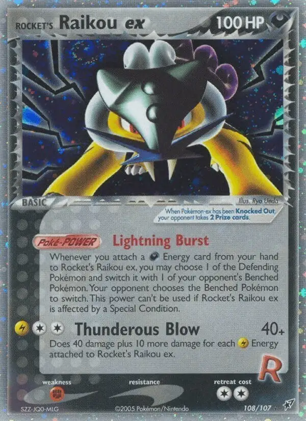 Rocket's Raikou ex #108 Deoxys PSA 10