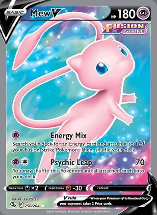 Mew V #250 Fusion Strike PSA 10