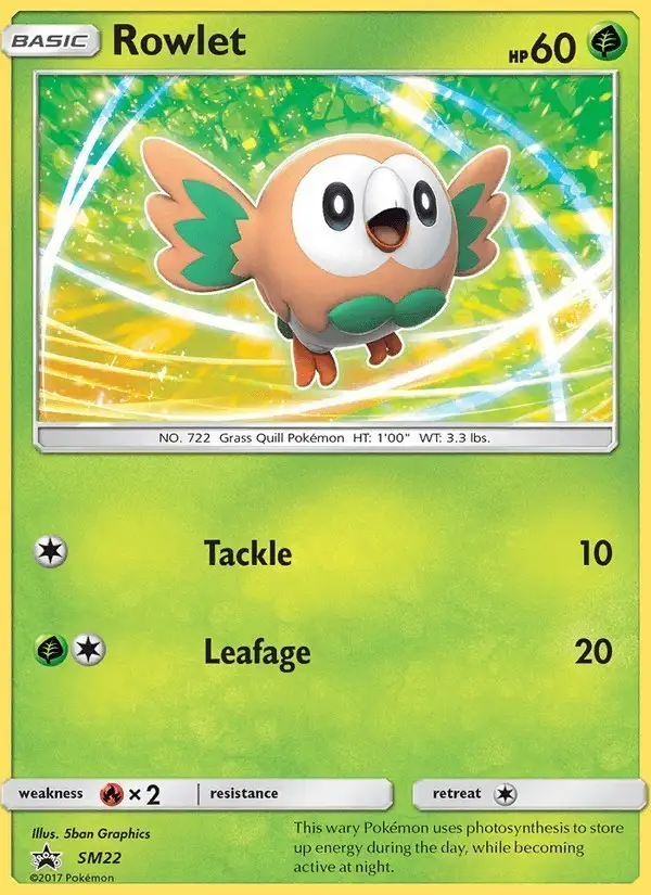 Rowlet #SM22 SM Black Star Promos PSA 10
