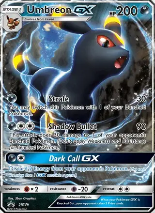 Umbreon GX #SM36 SM Black Star Promos PSA 10