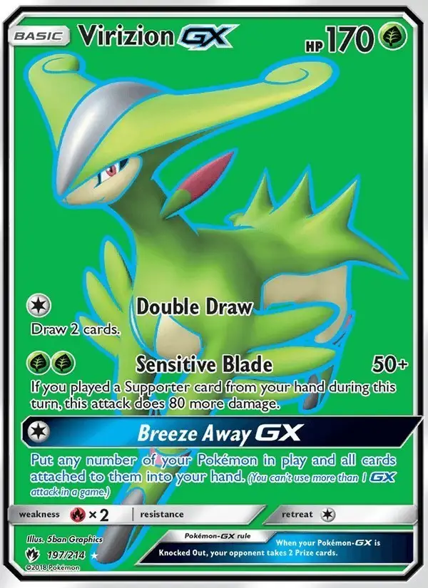 Virizion GX #197 Lost Thunder PSA 10