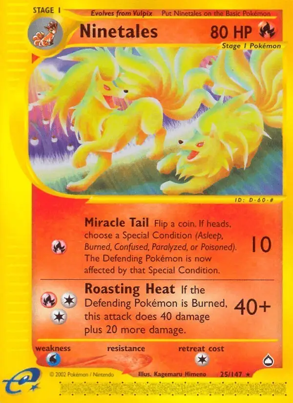 Ninetales #25 Aquapolis PSA 10