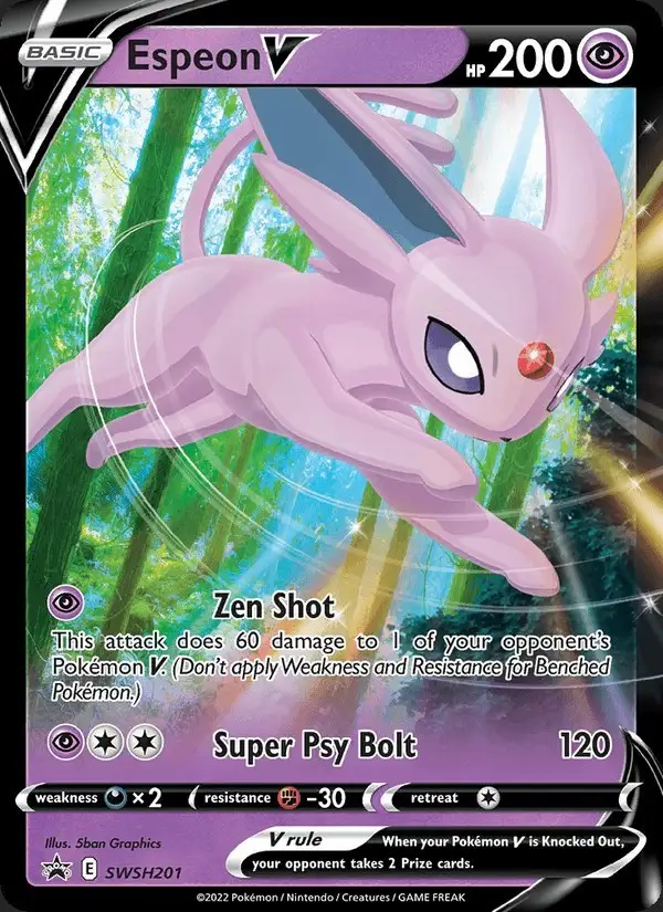 Espeon V #SWSH201 SWSH Black Star Promos PSA 10