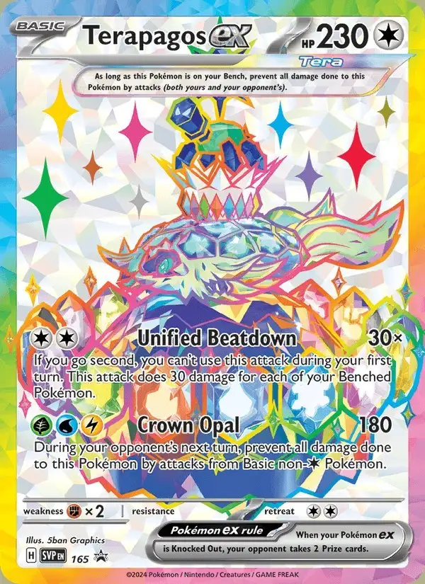 Terapagos ex #165 SVP Black Star Promos PSA 10