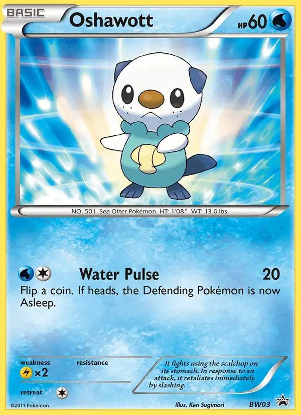 Oshawott #BW03 BW Black Star Promos PSA 10