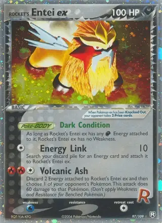 Rocket's Entei ex #97 Team Rocket Returns PSA 10
