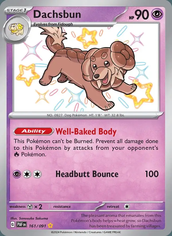 Dachsbun #161 Paldean Fates PSA 10