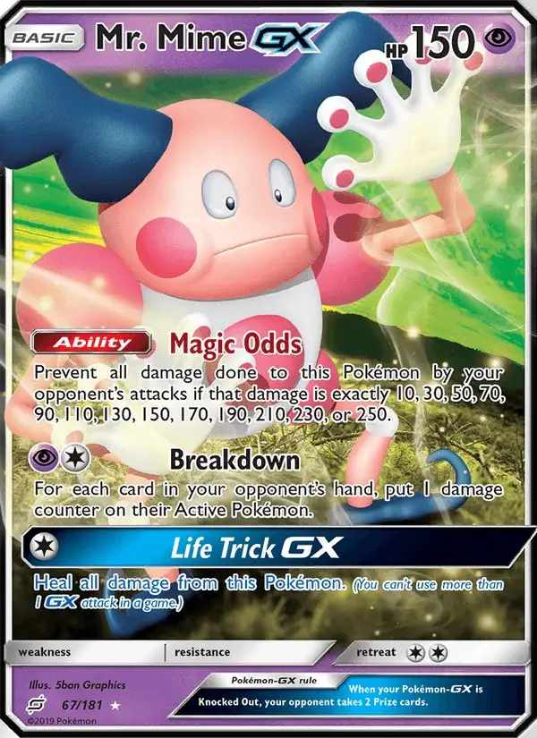 Mr. Mime GX #67 Team Up PSA 10