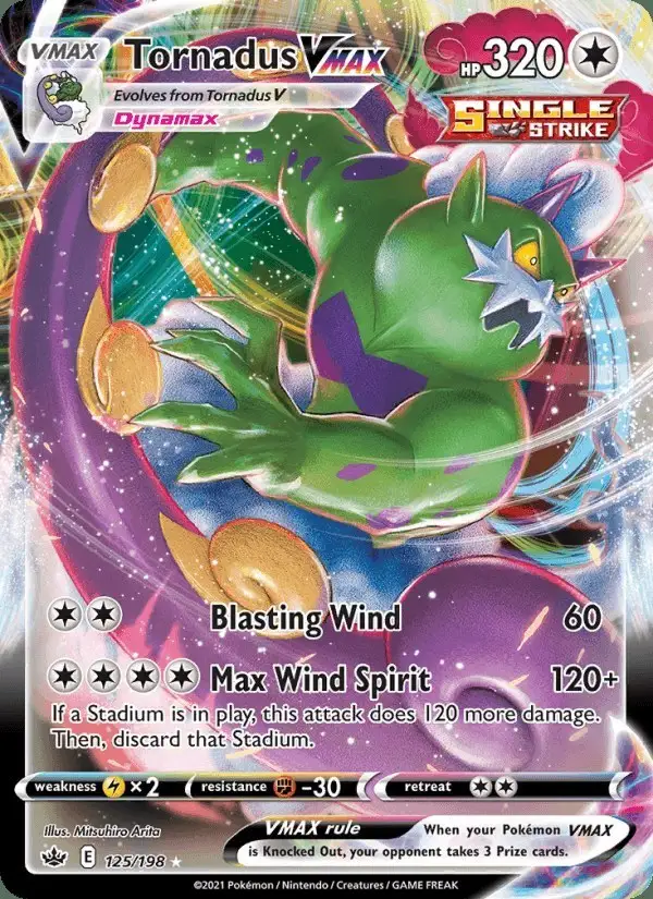 Tornadus VMAX #125 Chilling Reign PSA 10