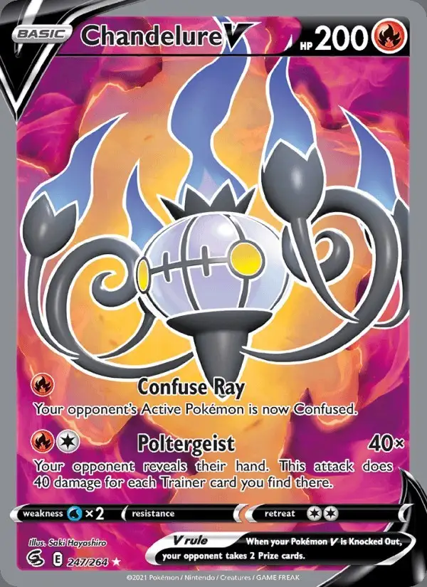 Chandelure V #247 Fusion Strike PSA 10