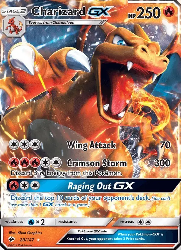 Charizard GX #20 Burning Shadows PSA 10