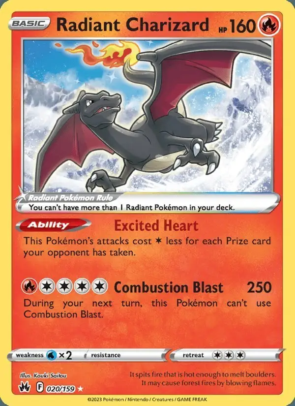 Radiant Charizard #020 Crown Zenith PSA 10