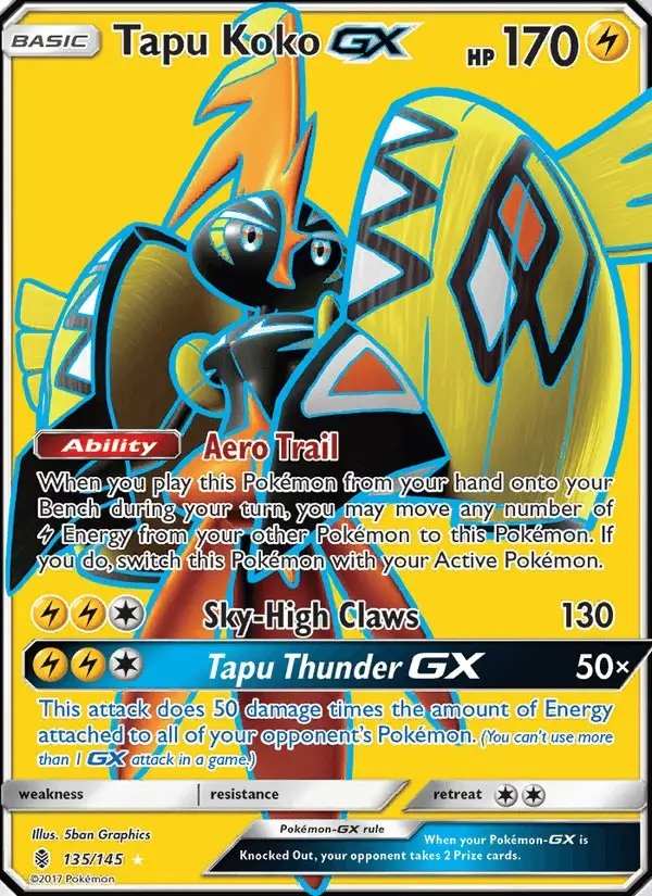 Tapu Koko GX #135 Guardians Rising PSA 10