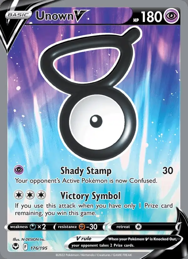 Unown V #176 Silver Tempest PSA 10