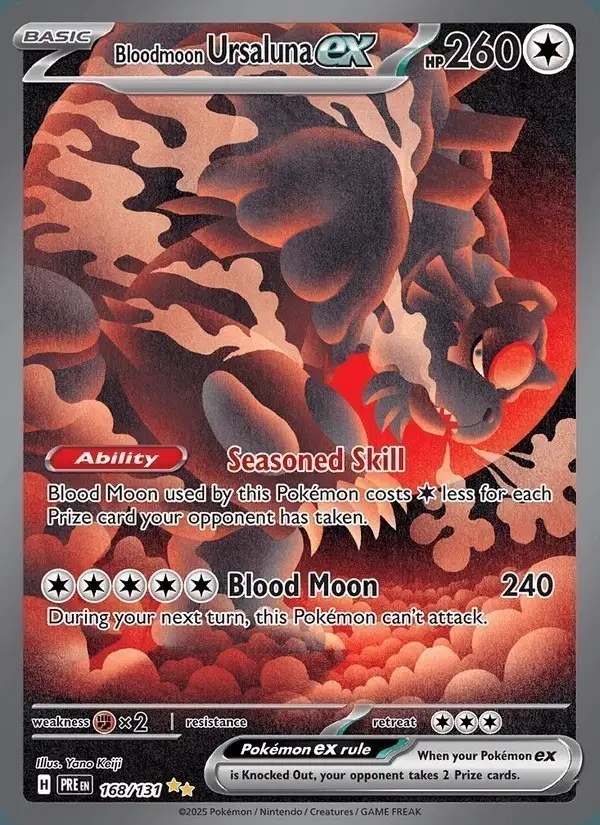 Bloodmoon Ursaluna ex #168 Prismatic Evolutions PSA 10