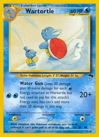 Wartortle #15 Southern Islands PSA 10