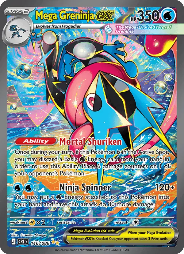 Mega Greninja ex #116 Chaos Rising PSA 10