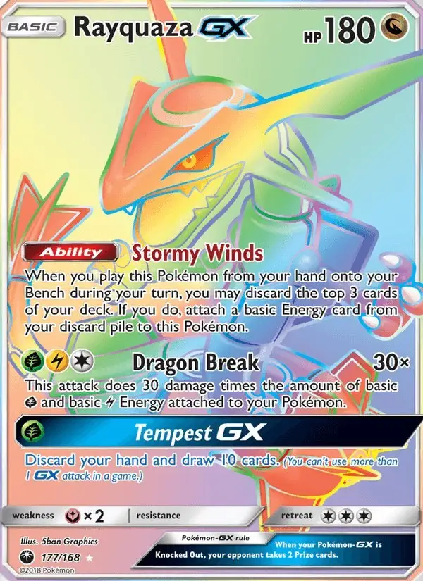 Rayquaza GX #177 Celestial Storm PSA 10