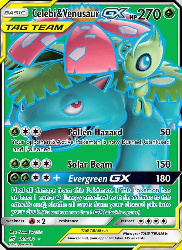 Celebi & Venusaur GX #159 Team Up PSA 10