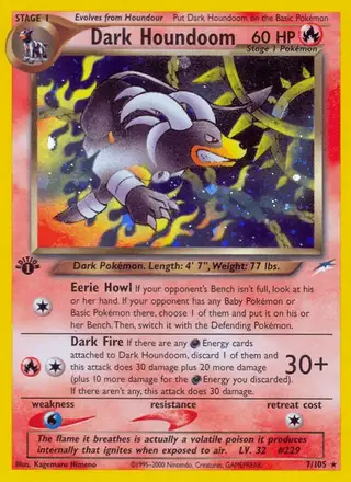 Dark Houndoom #7 Neo Destiny PSA 10