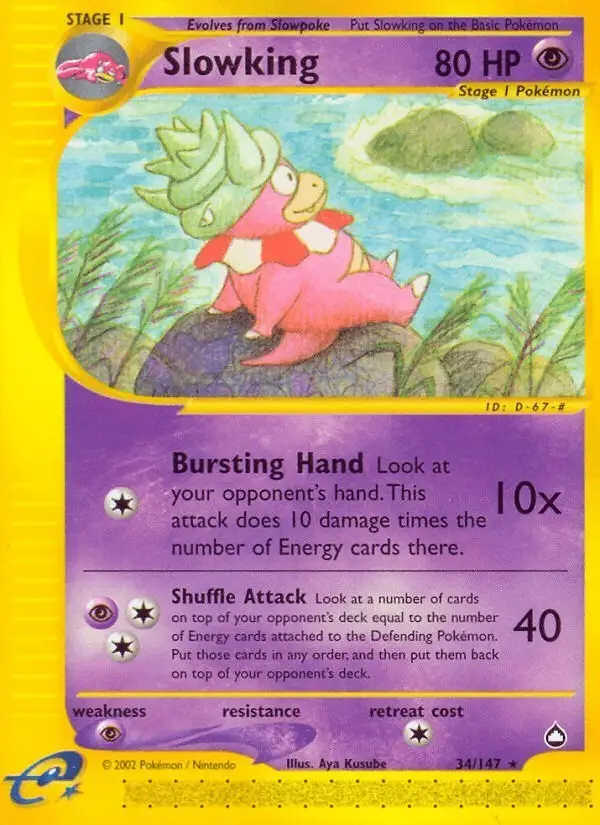 Slowking #34 Aquapolis PSA 10