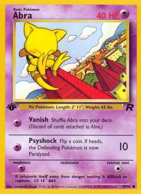 Abra #49 Team Rocket PSA 10
