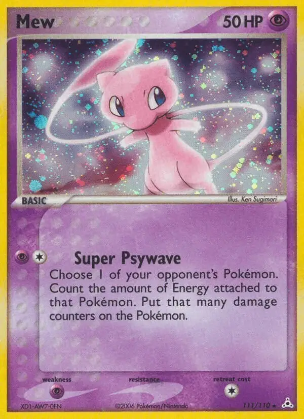 Mew #111 Holon Phantoms PSA 10