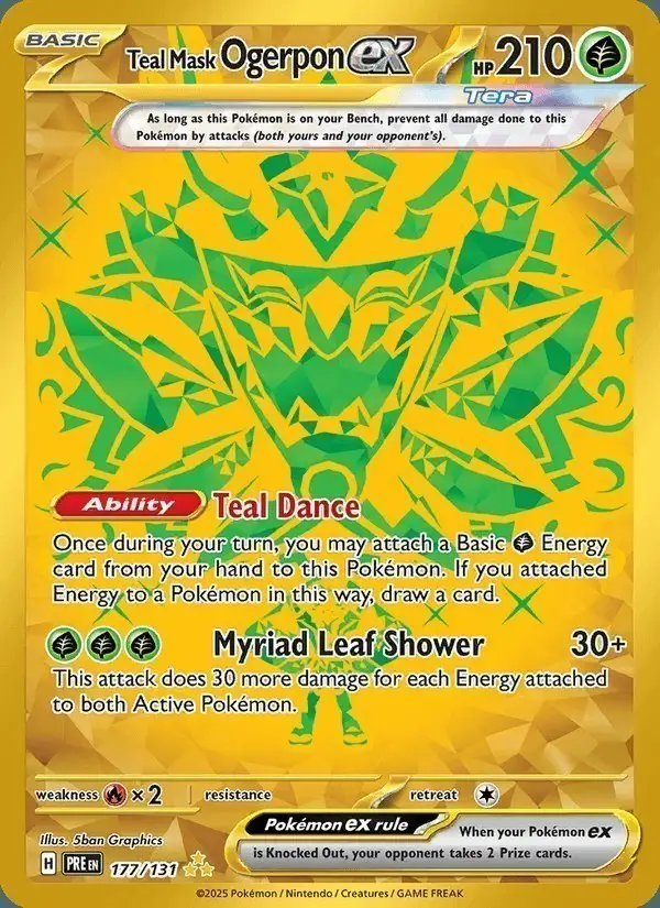 Teal Mask Ogerpon ex #177 Prismatic Evolutions PSA 10