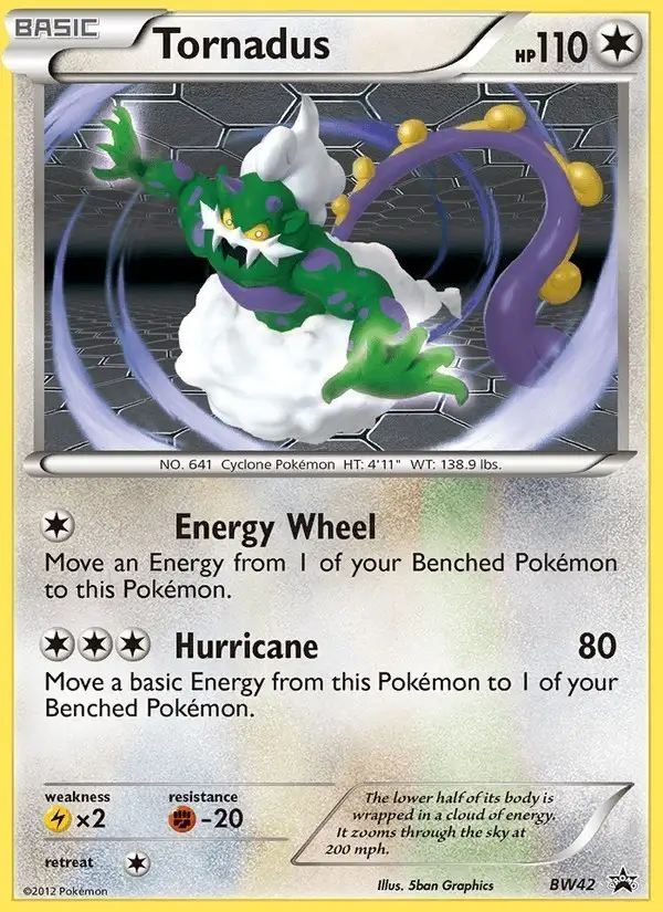 Tornadus #BW42 BW Black Star Promos PSA 10