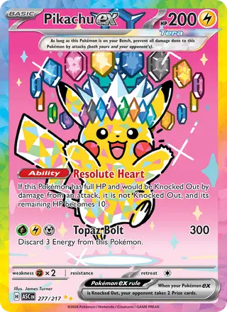 Pikachu ex #277 Ascended Heroes PSA 10