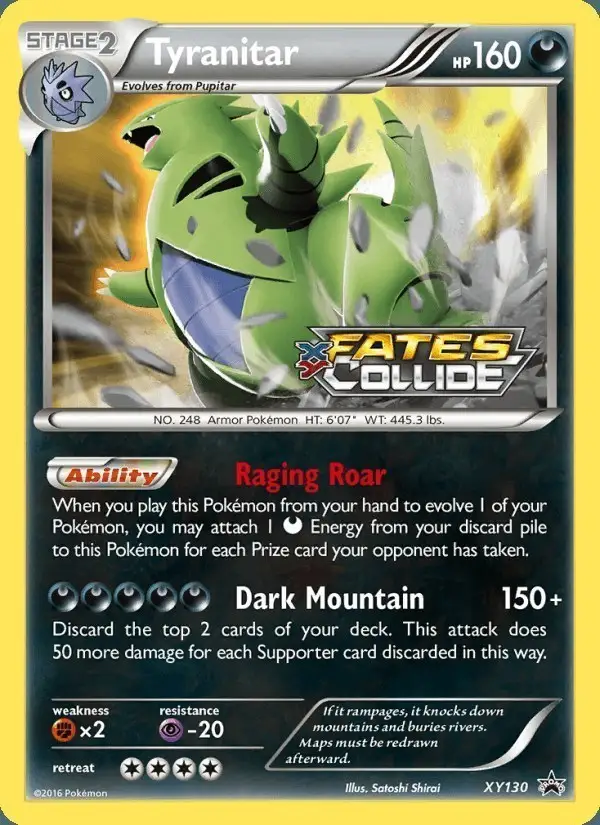 Tyranitar #XY130 XY Black Star Promos PSA 10