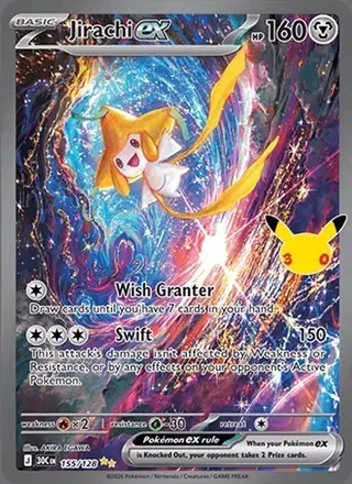 Jirachi ex #155 30th Celebration PSA 10