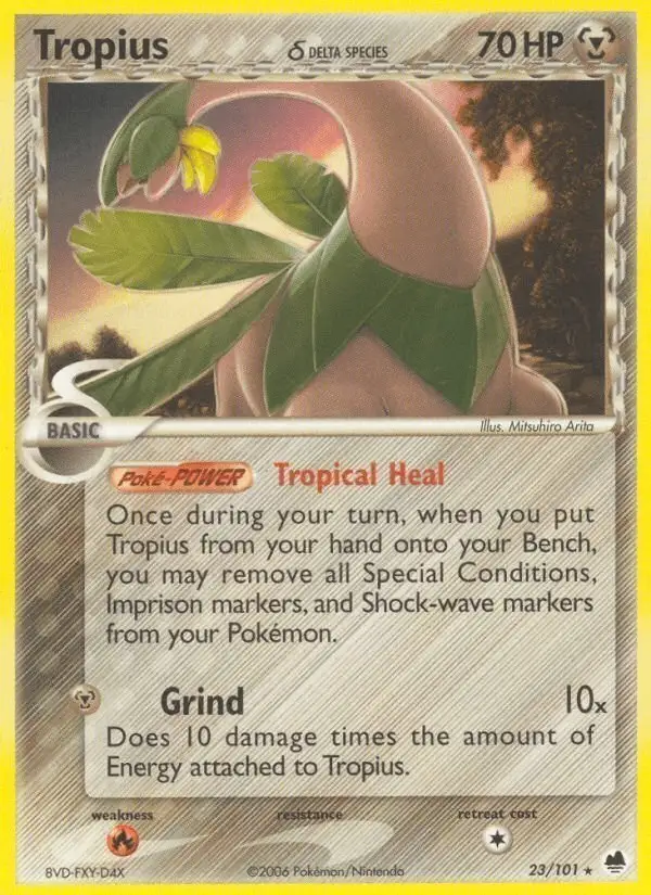 Tropius δ #23 Dragon Frontiers PSA 10