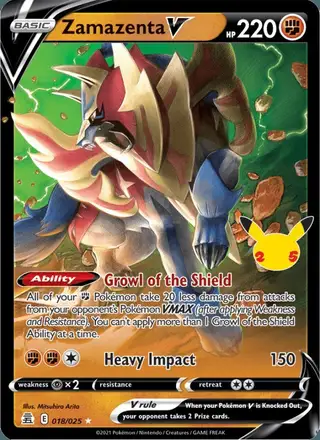 Zamazenta V #18 Celebrations PSA 10