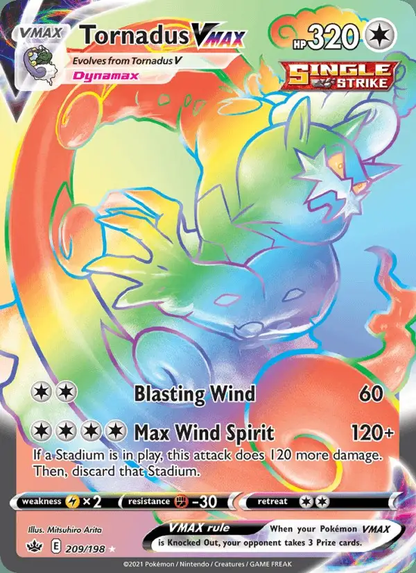 Tornadus VMAX #209 Chilling Reign PSA 10