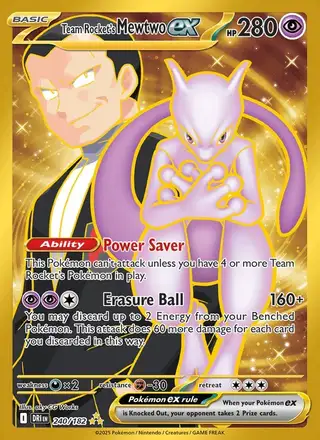 Team Rocket's Mewtwo ex #240 Destined Rivals PSA 10