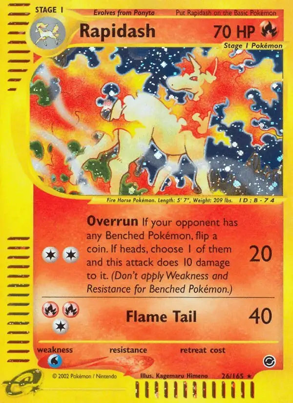 Rapidash #26 Expedition Base Set PSA 10