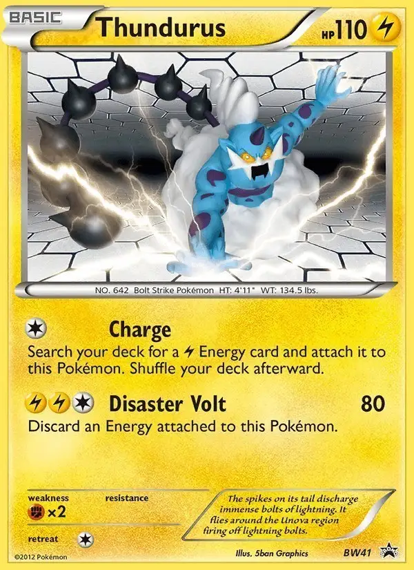 Thundurus #BW41 BW Black Star Promos PSA 10