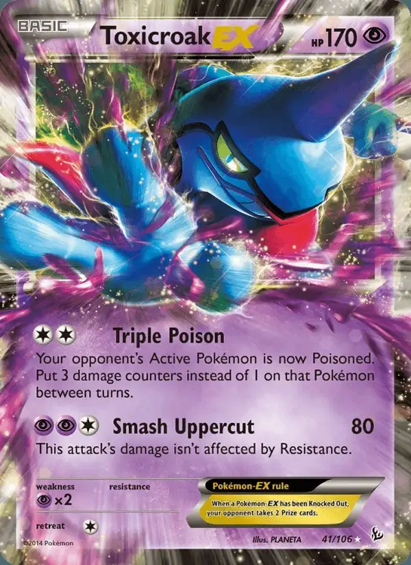 Toxicroak EX #41 Flashfire PSA 10
