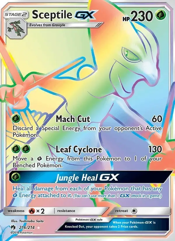 Sceptile GX #216 Lost Thunder PSA 10
