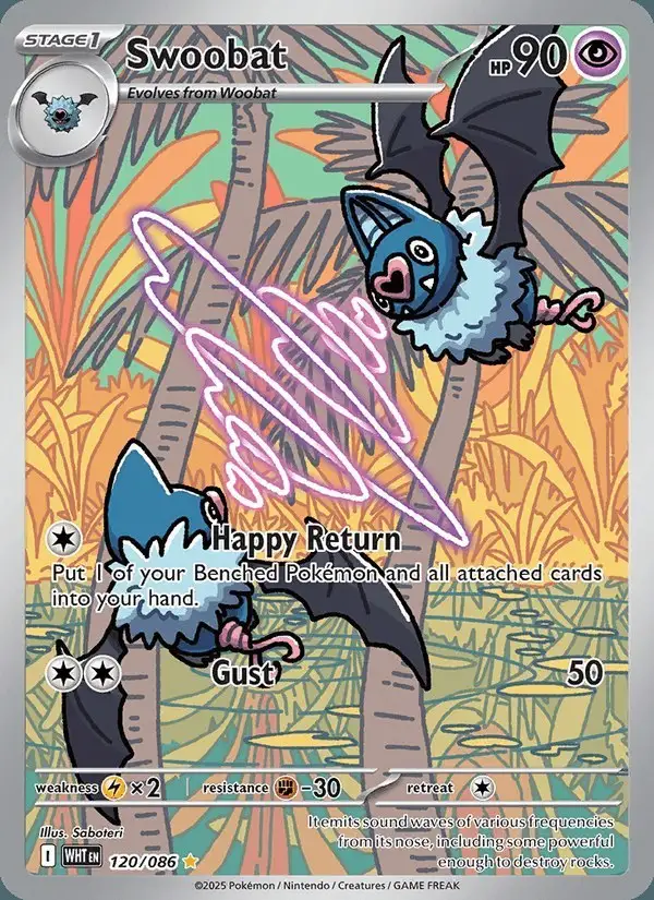 Swoobat #120 White Flare PSA 10