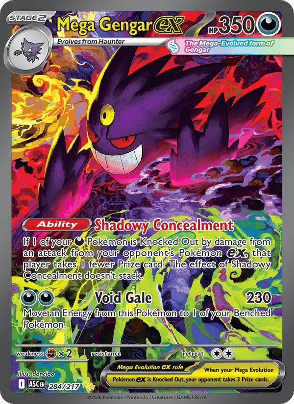 Mega Gengar ex #284 Ascended Heroes PSA 10