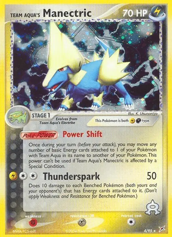 Team Aqua's Manectric #4 Team Magma vs Team Aqua PSA 10